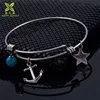 Hot product trends anchor star hope charms turquoise bracelet man inspirational jewelry