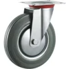 STI European Industrial Rubber Castor Wheels Multiple Size Gray Tread for Trash Bins
