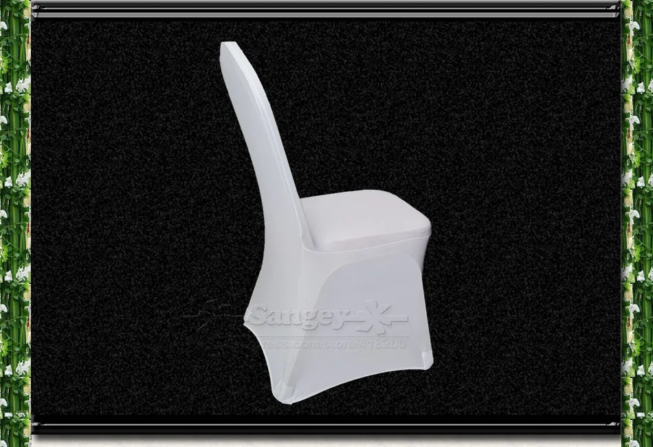 100 PCS Universal White Stretch Polyester Spande Wedding Party Chair Covers for Weddings Banquet Hotel Decoration Decor