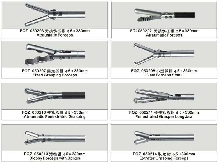 For Laparoscope Endoscopic Surgery Long Jaw Fenestrated Grasper
