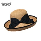 Trend Summer Bow Sunscreen Hat Raffia Crochet Beach Straw Hat