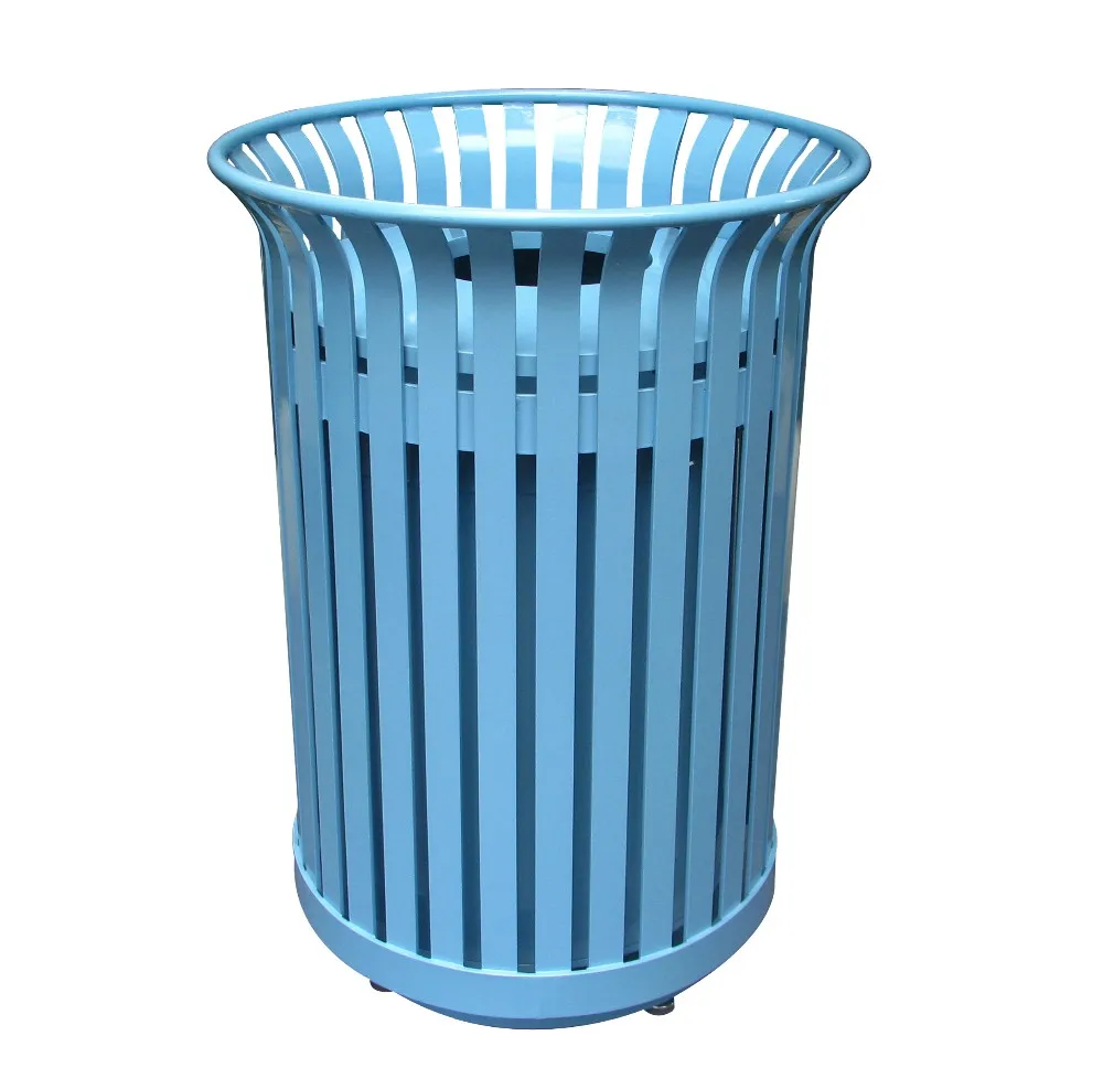 Polyester powder coated flat bar 120 liter garbage bin metal bin garbage, View bin garbage