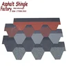Anti-fade Colour Stone Coated Asphalt Shingle, Blue Red Black Color Asphalt Shingle Roof Tile For Sale