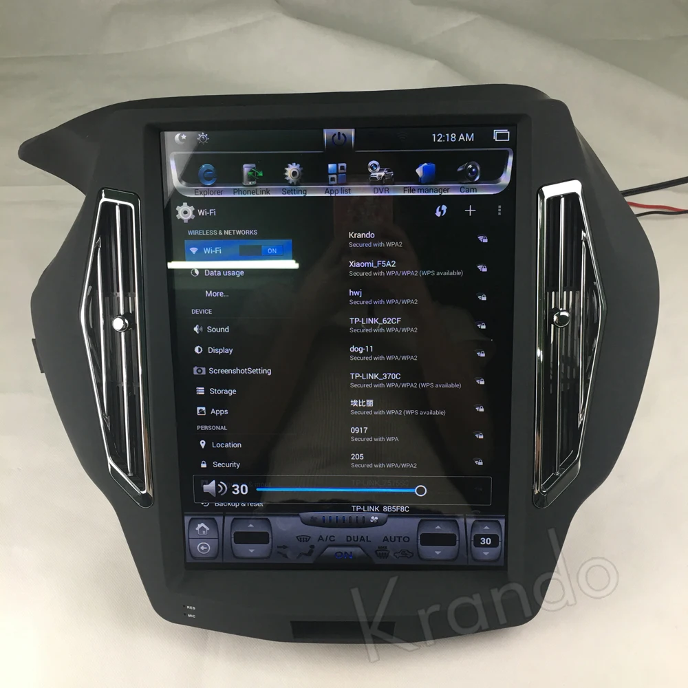 Krando Android 7.1 Tesla 15" Vertical Screen Car Dvd Player For Honda