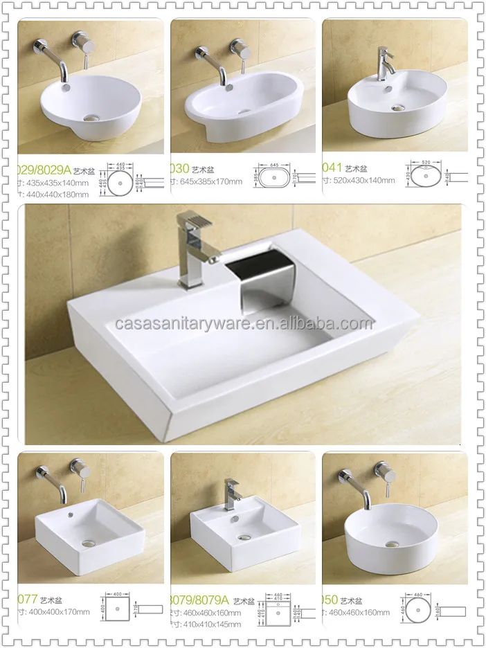 bathroom ceramic trough cupc basin