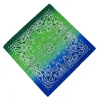 Large tie dye green color head scarf cotton bandana scarf women scarf