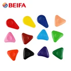 Beifa Triangle and Drop Shape Kid Child Toys Crayon Rocks Fluorescent Crayon Set
