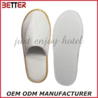 white terry cloth hotel amenities slipper