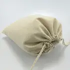 High quality custom cotton canvas cotton pouch print With Drawstring cotton bag