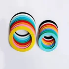 Shape Frame Photo Pvc Photo Frame 5pcs/lot Round Shape PVC Picture Frame Flexible Fridge Magnetic Photo Frame