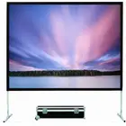250 inch fligtht case large outdoor Portable front/rear quick folding projection screen