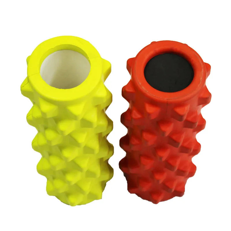 Eercise therapy yoga foam roller with massage point for gym eercise massage pilates12.5" 5" teture dotted PU foam roller