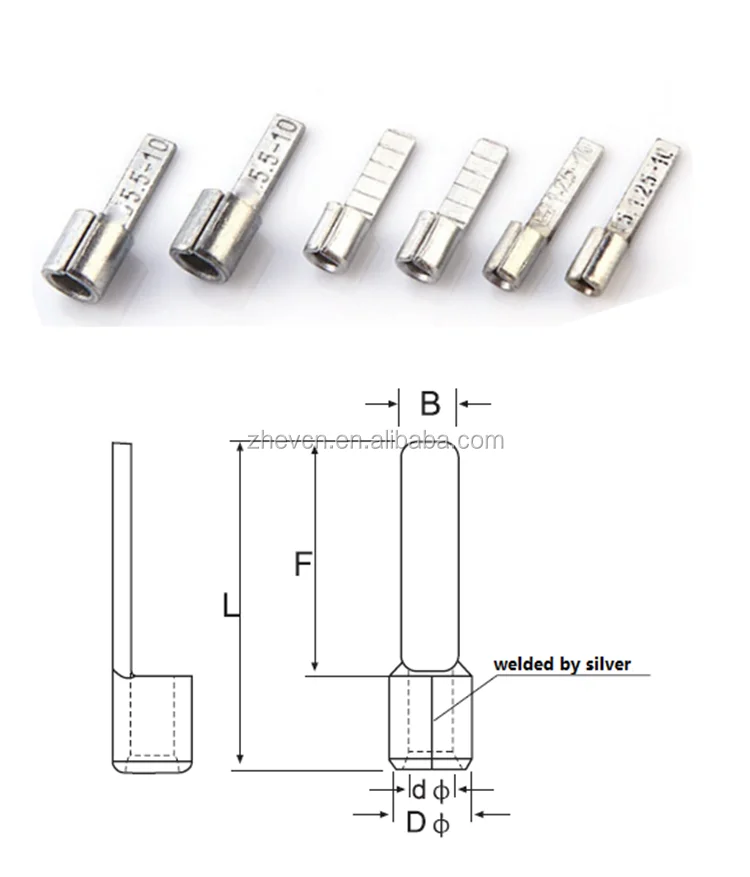 Non Insulated Dbn Nature Splice Naked Blade Copper Terminals Buy