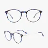 latest glasses frames for girl wholesale optical frames women glasses acetate round frames metal temple combo