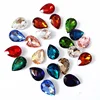 Colorful faceted cut glass crystal tear drop shape pendant beads for charming necklace accessories/Wedding Dress