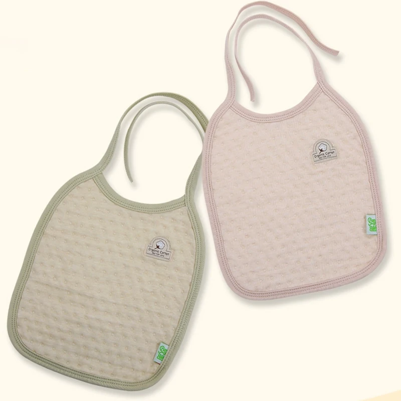 100% Organic cotton baby clothing girls boys baby bibs unisex character soft Water imbibition khaki army green newbown baby