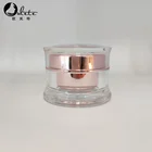 New style dazzling clear diamond acrylic cosmetic jar plastic cream pot 30g