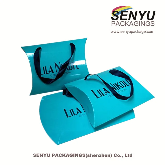 bright color pillow packaging box for hair extensions