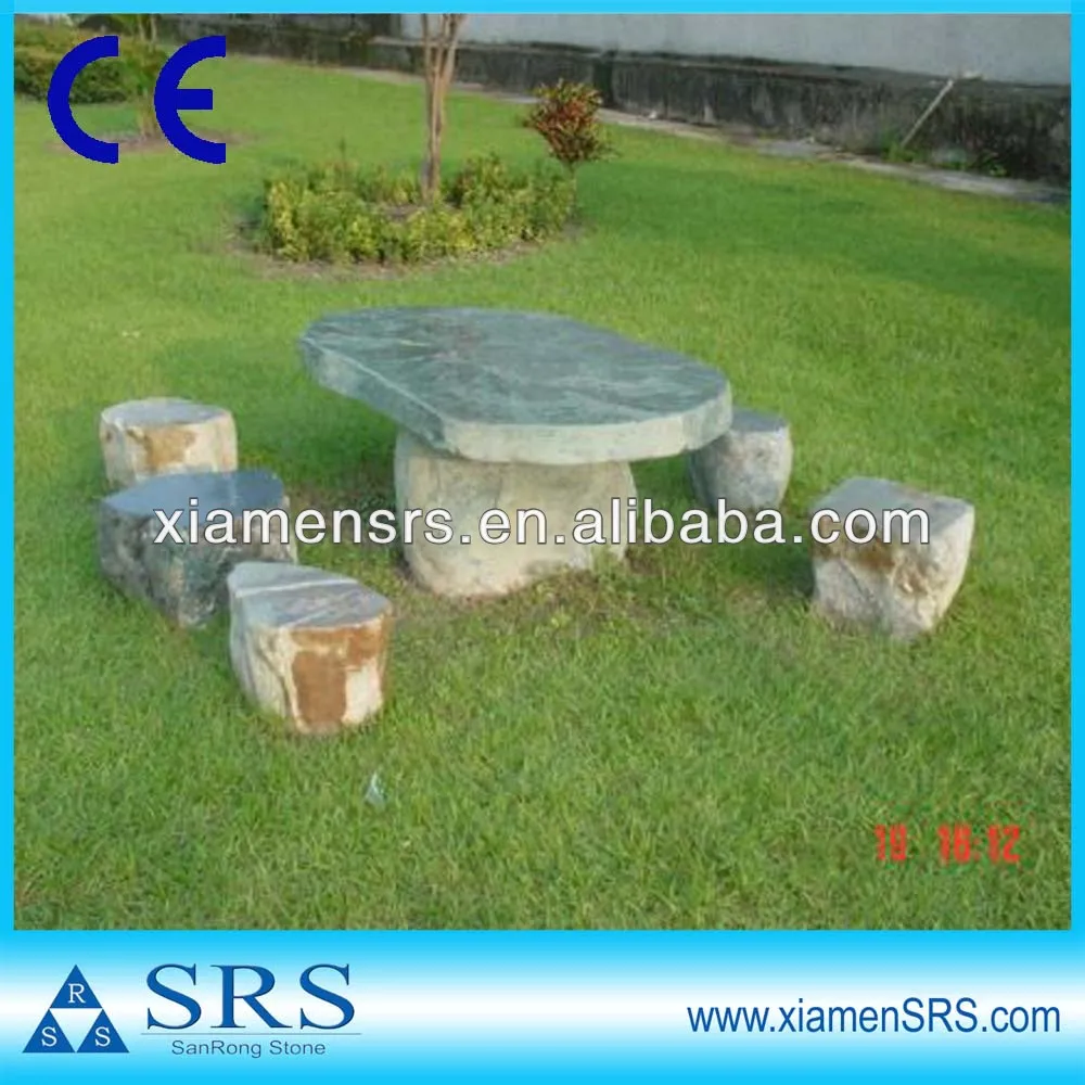 stone garden chairs and tables