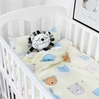 Custom designer 100% cotton organic applique new born boy girl adult baby crib nursery cot bedding set with zipper