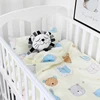 custom designer 100% cotton organic applique new born boy girl adult baby crib nursery cot bedding set with zipper
