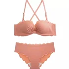 women one piece wireless breathable beauty back ladies underwear bra set