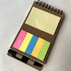 Logo Customization Spiral Wholesale Kraft Cover Spiral Notebook with Sticky Notes and Paper Eco Pen