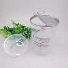 Custom size transparent pet plastic jar with easy open lid