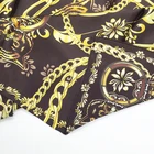 Silk Soft Feeling Custom Design Digital Printed 2018 Elegant Flower Beading Type Silk Satin Scarf