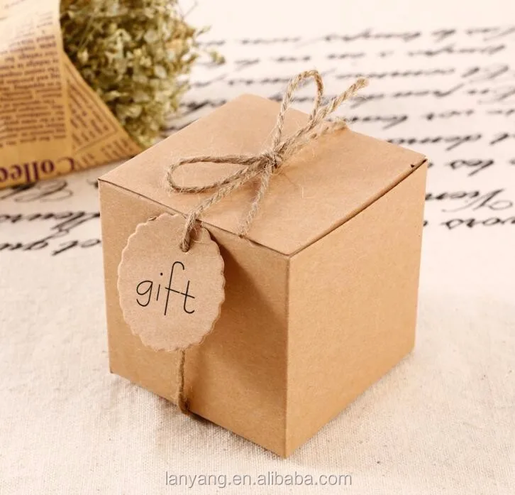 eco kraft small natural gift boxes wedding favour | includes