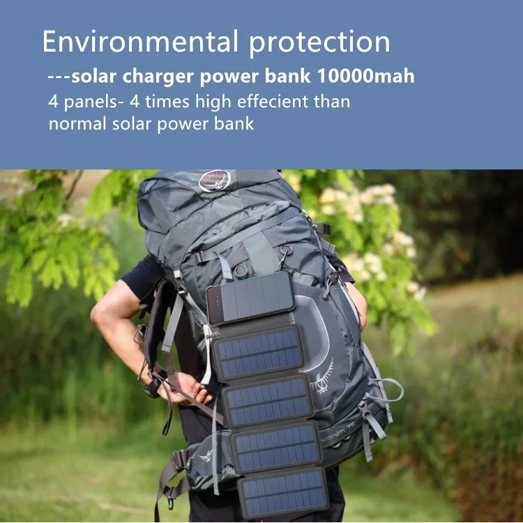 Foldable Solar Waterproof Power Bank 10000 mah - ANKUX.COM