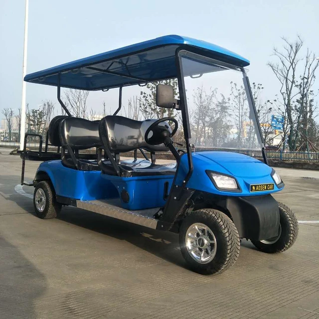 Battery Operated electric golf cart for 6 people made in Chinawith rear flip seaters