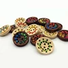 wholesale round shape multi hole handmade diy threading wood garment button