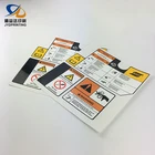 JingYiDa Manufacture Customized Printing Strong Adhesive Equipment Warning Sticker Label Battery Warning Label