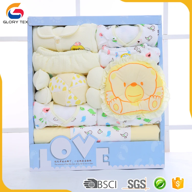 newborn baby boy clothing with gift box package