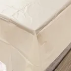 Beige disposable wedding plastic table cloth