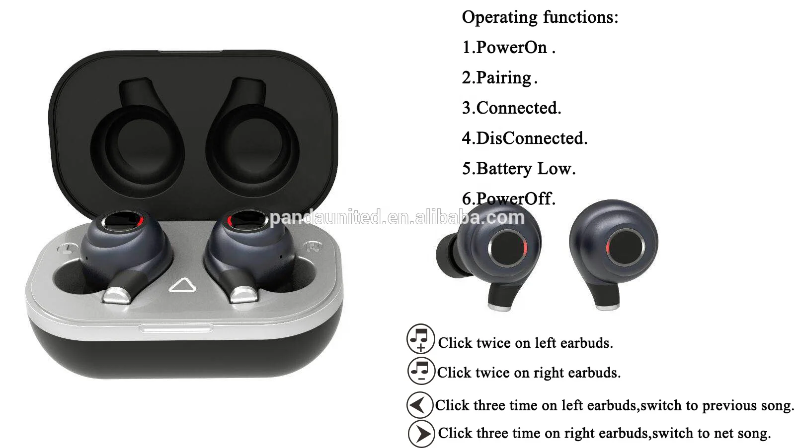 High Quality Headphone TWS P6 In Ear Earphones Wireless Earbuds Master-slave Dynamic,Sport Headset - ANKUX.COM