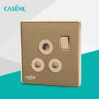 A12 series 15A three round pin wall switch socket