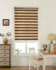 Zebra Roller Blind Window Privacy Striped linen Fabric Sun Shade Cord Home curtain