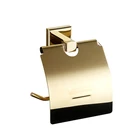 Hotel Bathroom Toilet Tissue Paper Brass Gold Roll Paper Holder