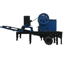 simple jaw stone crusher line,portable tralier jaw crusher for granite process