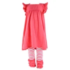 bulk wholesale baby girl Valentine's day clothes fashion baby girl clothing set hot sale kid set cotton clothing