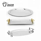 high quality stainless steel dish serving tray set with handle