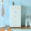 Elegant Multi-layer Storage Cabinet Plastic Drawer Baby cloth plastic cupboard with Lock& Wheels