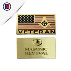 Zhongshan 2D design zinc alloy metal custom national american flag masonic lapel pin