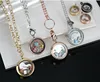 round stainless steel wholesale floating locket with CZ stone