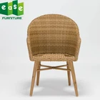 Modern design Wooden dining chair for living room or outdoor with cushion brown color