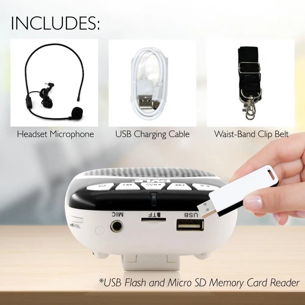 Mini Portable Voice Amplifier With Headset Microphone, Guide Loud-Speaker For Techers/ Tour Guide