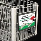 W11.5 x H7.5 Inches Shopping Cart Plastic Sign Frames With Advertising For USA Market
