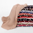Wholesale muslim scarf malaysia pearl chiffon shawl hijab